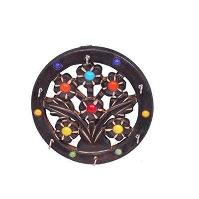 

Desi Karigar Wooden Antique Key Holder Size(LxBxH-18x2x18) Cm