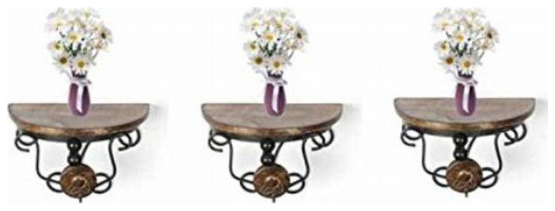 

Desi Karigar Wrought Iron Handmade Wall Shelves Pack of 3