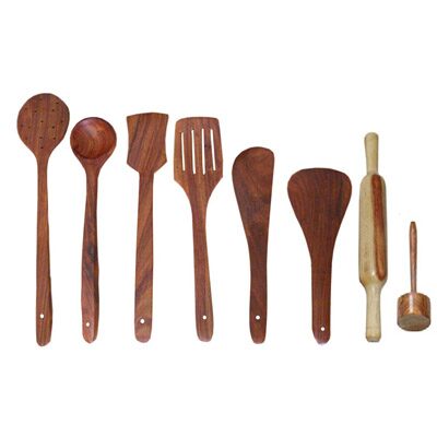 

Desi Karigar Wooden Cutlery - Set Of 8