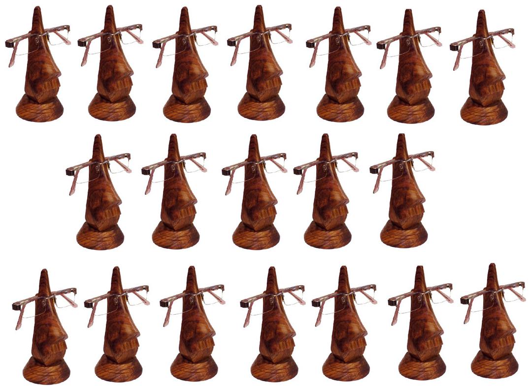 

Desi Karigar Hand Carved Nose Shaped Eyeglass Spectacle Holder Wholesale Pack-Set Of 19