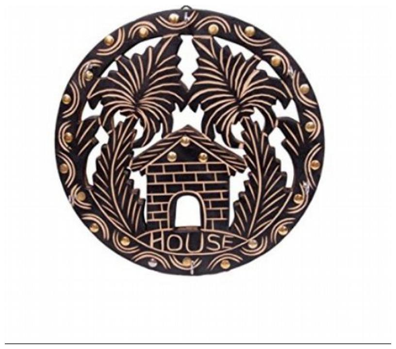 

Desi Karigar Wooden Antique Key Holder Size(LxBxH-28X2X28) Cm