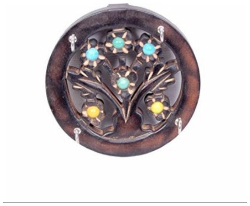 

Desi Karigar Wooden Key Holder In Round Shape Size (LxBxH-12X2X12) Cm