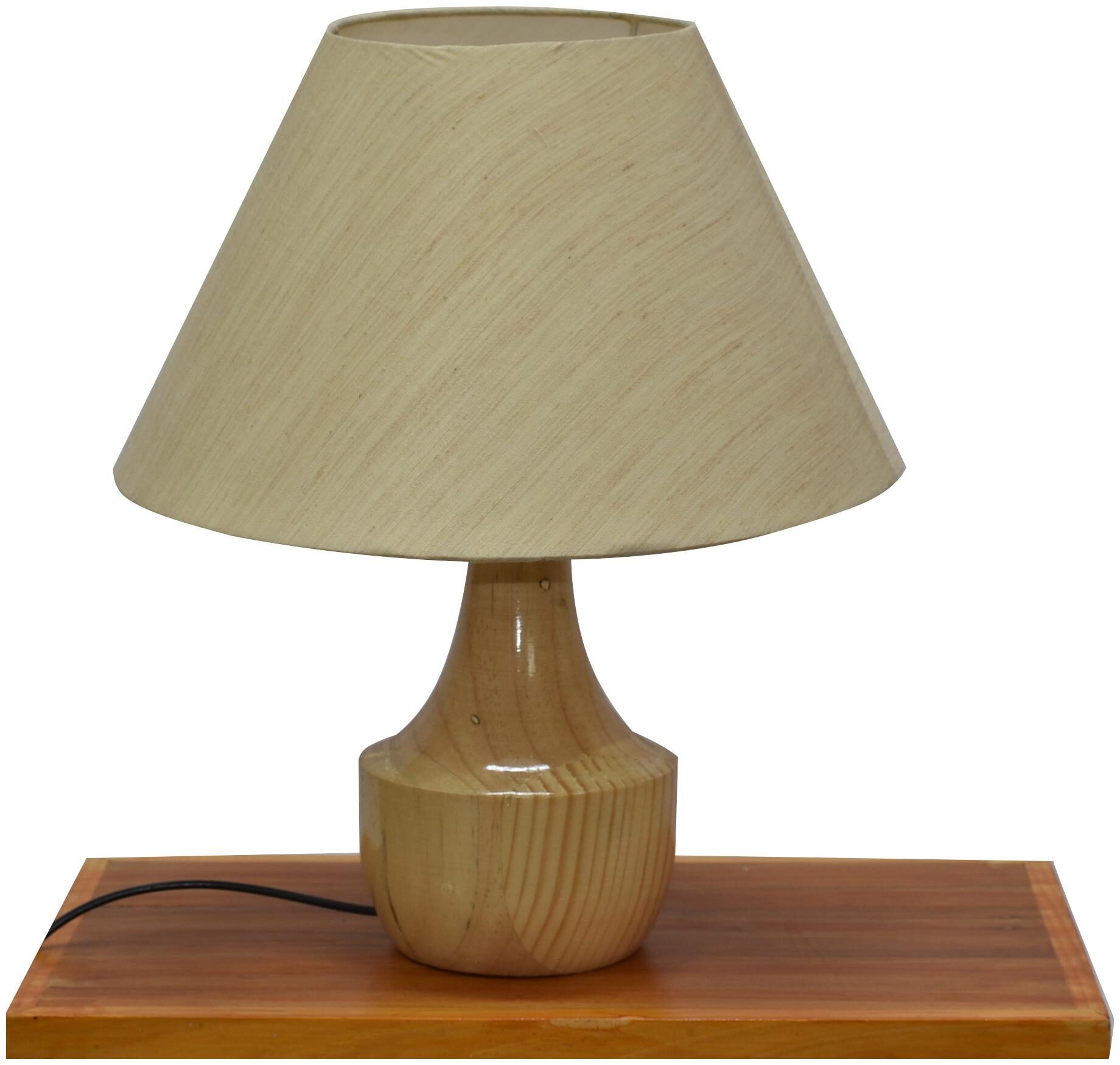 

DESIGN HILL Wood Plain Beige Night lamps Lampshade ( 1 pc )