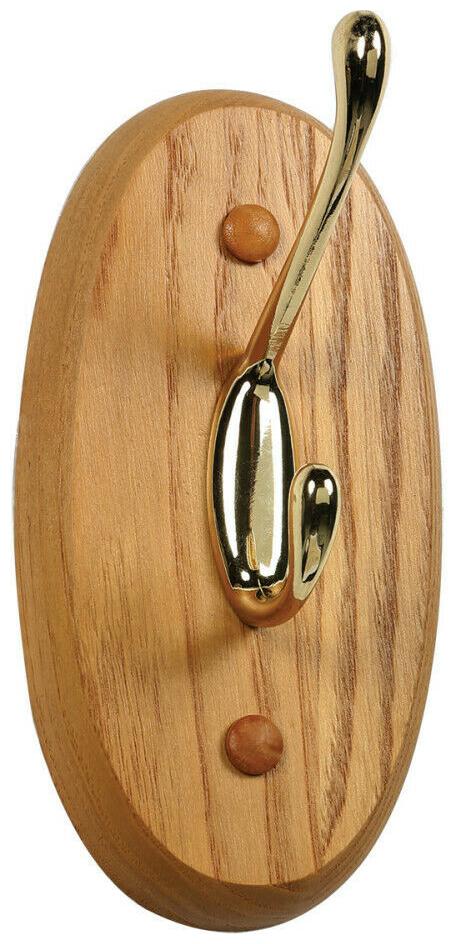 

Design House 561217 Oak Wall Mounted Double Robe Hook