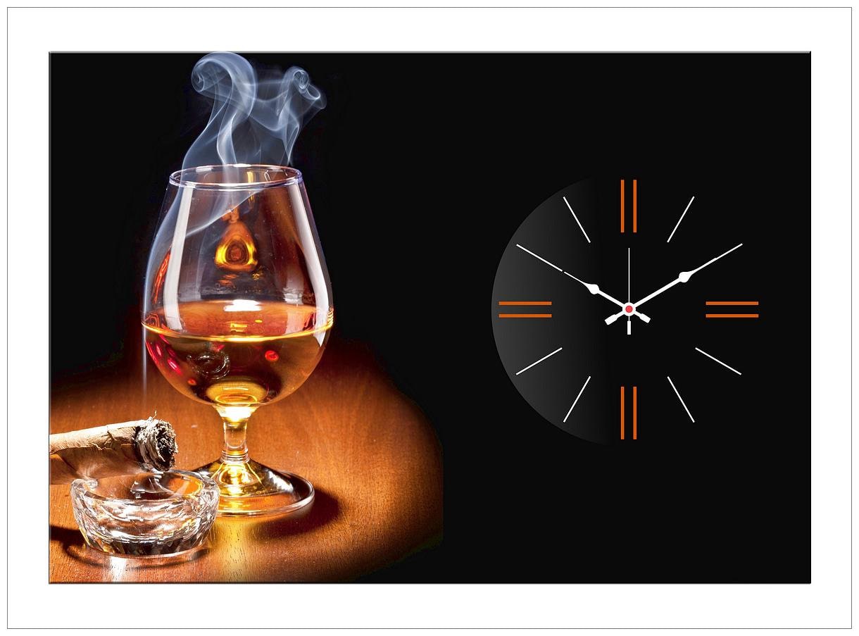 

Design O Vista Wood Canvas Analog Wall clock ( Set of 1 )