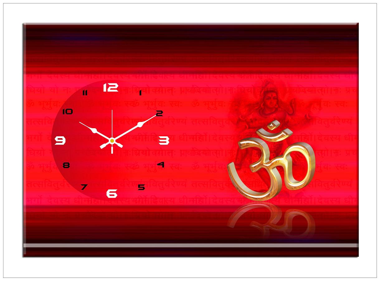 

Design O Vista Wood Canvas Analog Wall clock ( Set of 1 )