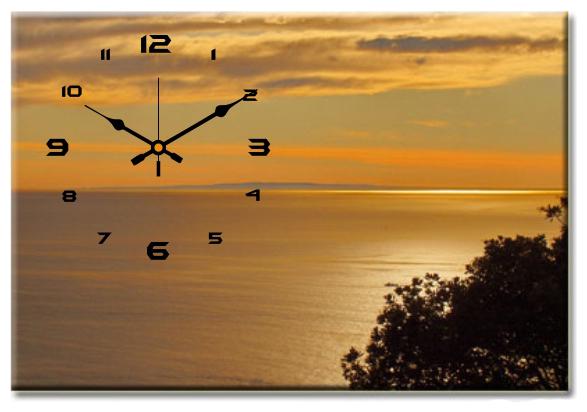 

Design O Vista Wood Canvas Analog Wall clock ( Set of 1 )