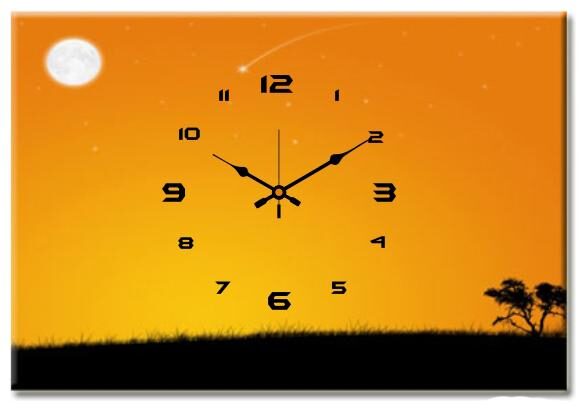 

Design O Vista Wood Canvas Analog Wall clock ( Set of 1 )