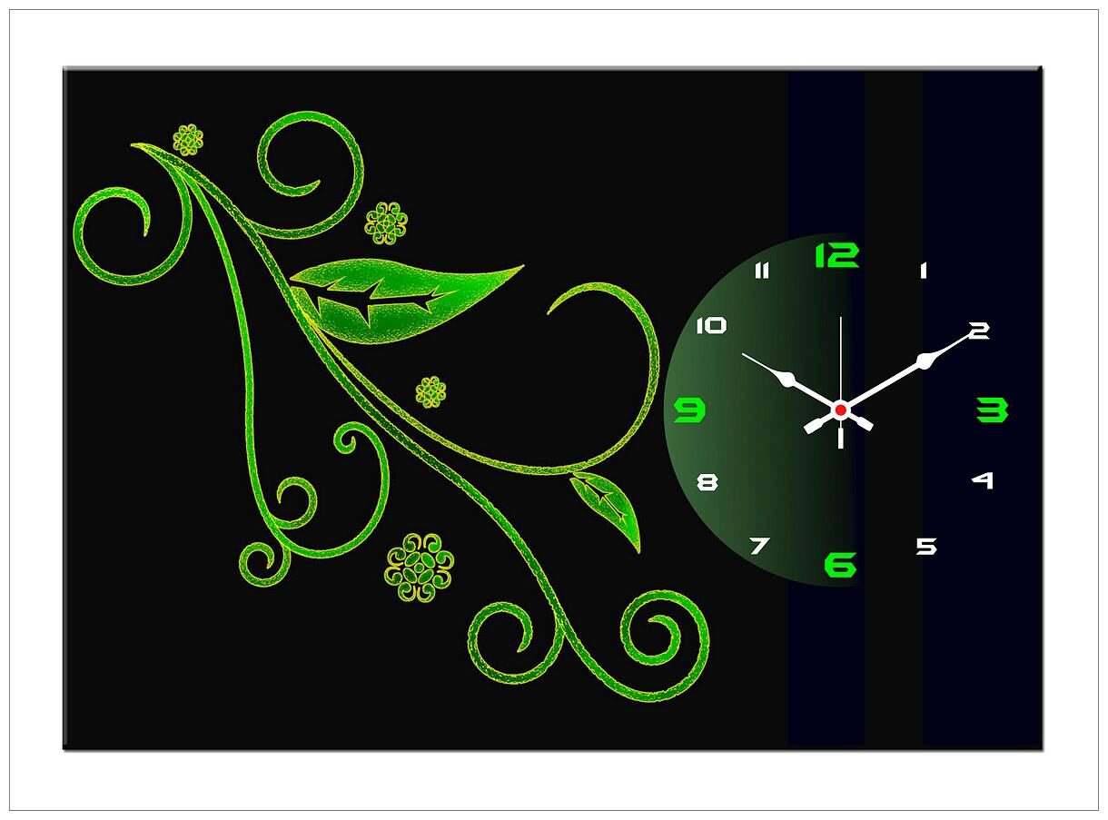 

Design O Vista Wood Canvas Analog Wall clock ( Set of 1 )