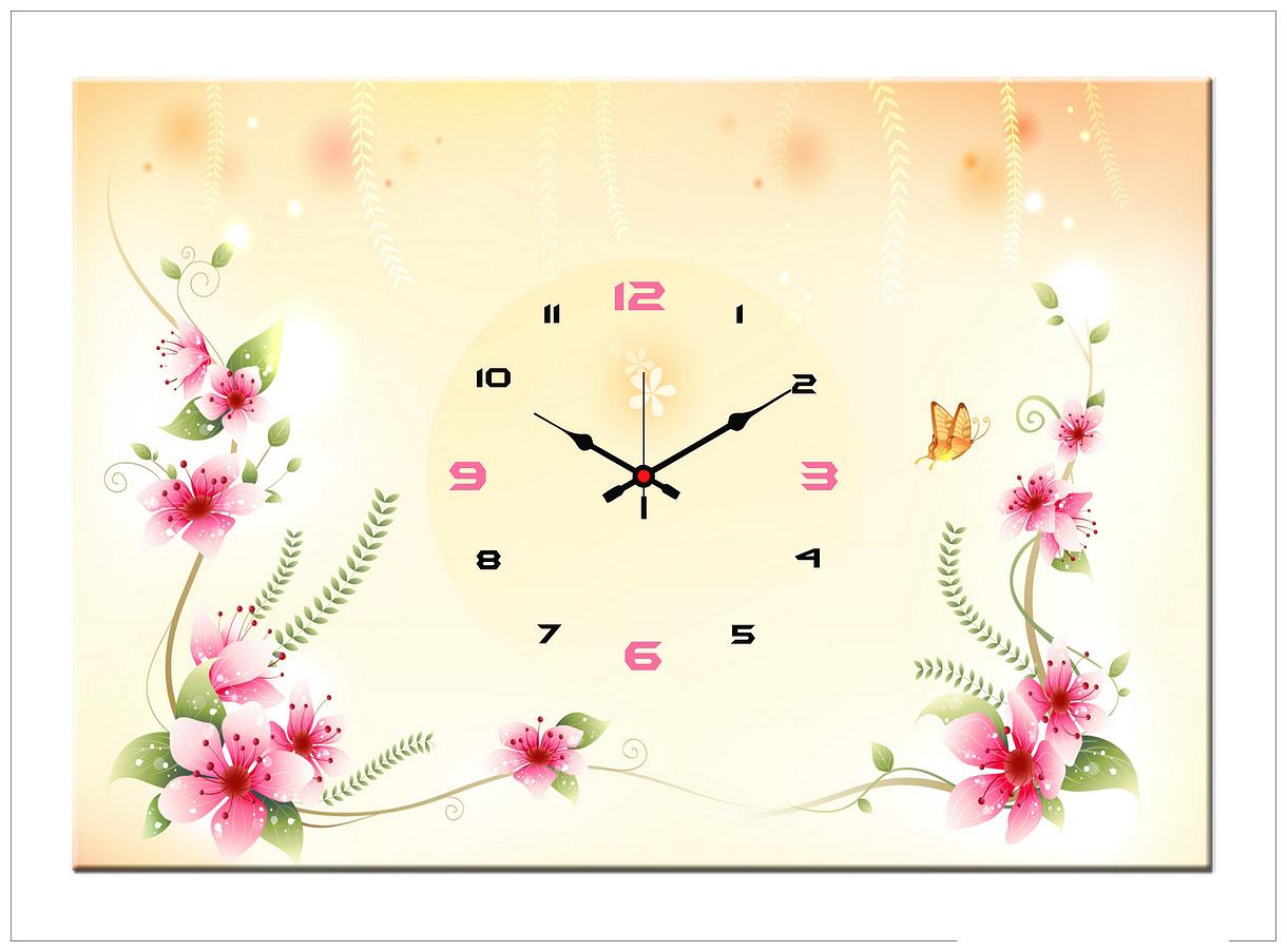 

Design O Vista Wood Canvas Analog Wall clock ( Set of 1 )