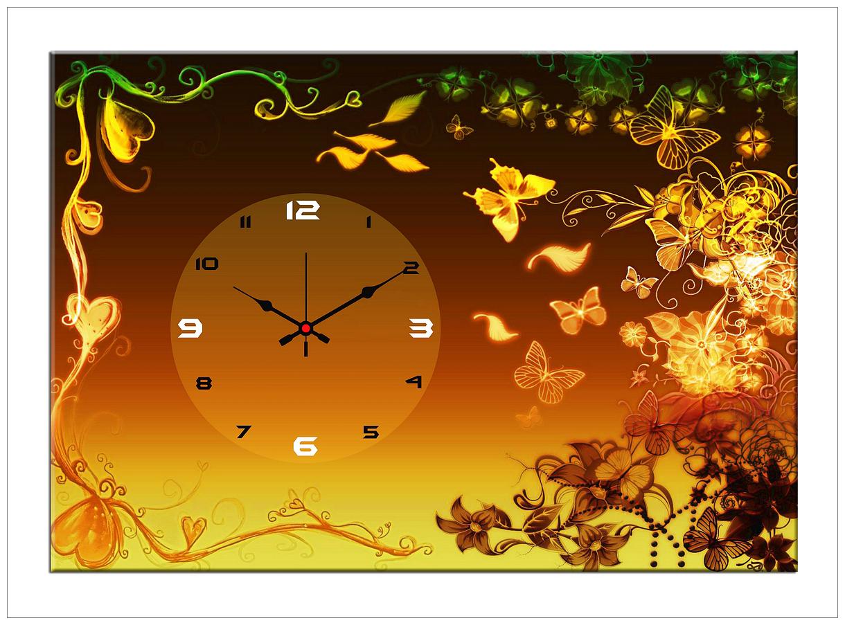 

Design O Vista Wood Canvas Analog Wall clock ( Set of 1 )