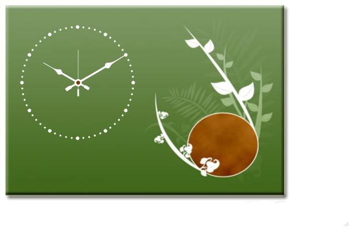 

Design O Vista Wood Canvas Analog Wall clock ( Set of 1 )