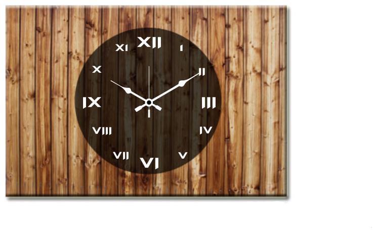 

Design O Vista Wood Canvas Analog Wall clock ( Set of 1 )