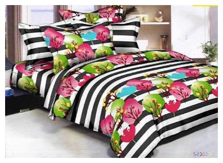 

Design O Vista Poly Cotton 144TC Floral Queen Bedsheet with 2 Pillow Covers