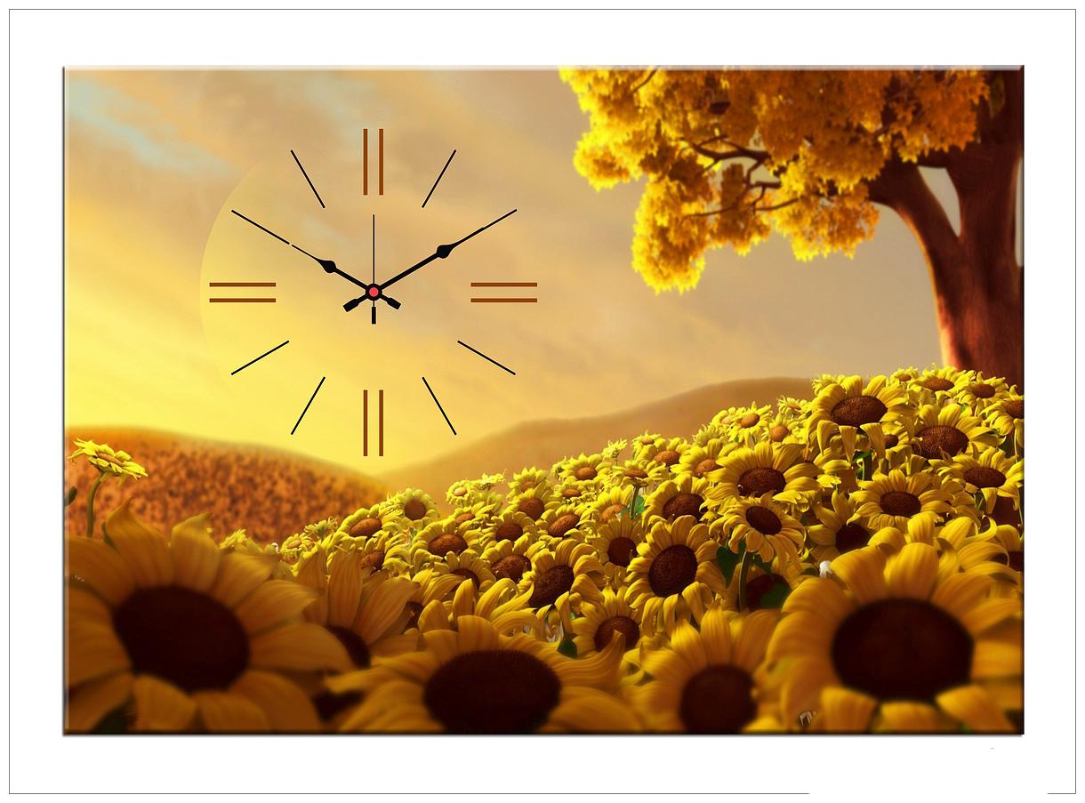

Design O Vista Wood Canvas Analog Wall clock ( Set of 1 )