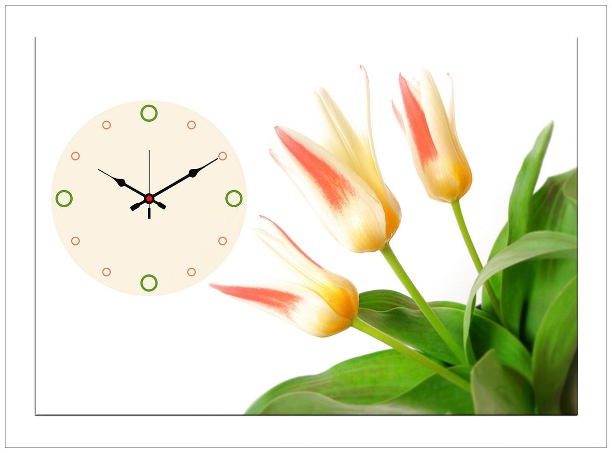 

Design O Vista Wood Canvas Analog Wall clock ( Set of 1 )