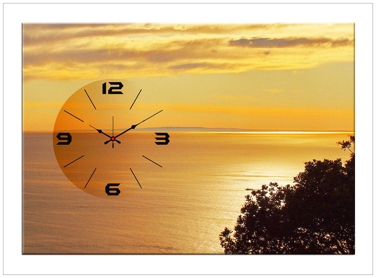 

Design O Vista Wood Canvas Analog Wall clock ( Set of 1 )