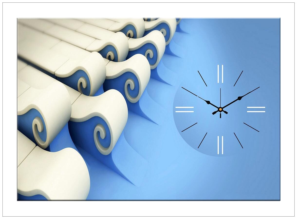 

Design O Vista Wood Canvas Analog Wall clock ( Set of 1 )