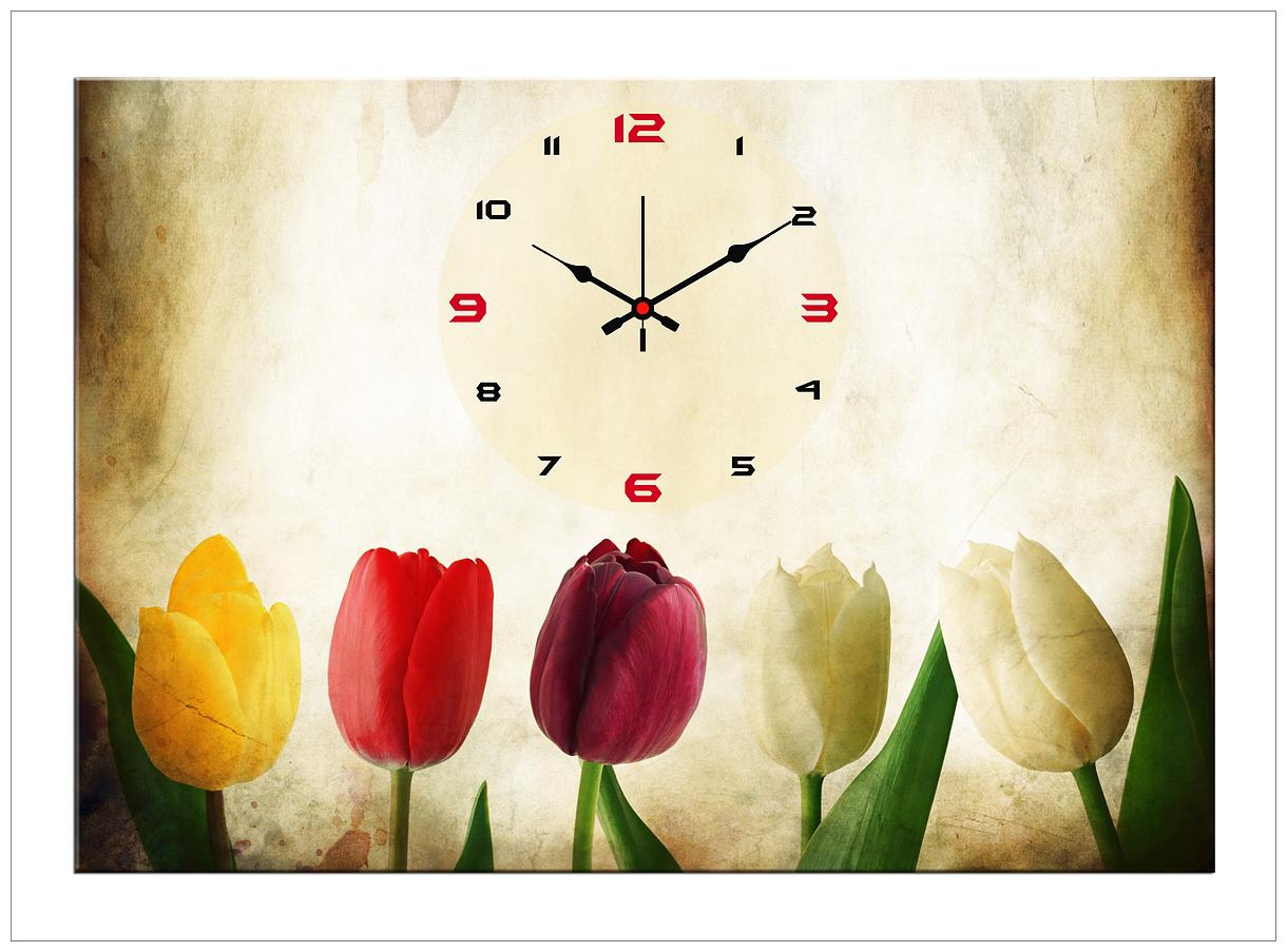 

Design O Vista Wood Canvas Analog Wall clock ( Set of 1 )