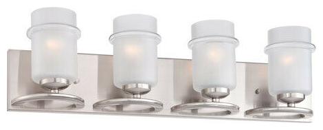 

Designers Fountain 86604-SP Omega 4 Light 27 inch Satin Platinum Bath Bar Wall L