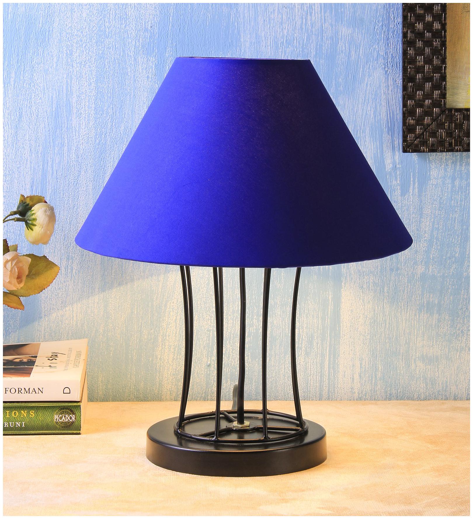 

Devansh Blue Cotton Desginer Band Wrought Iron Table Lamp