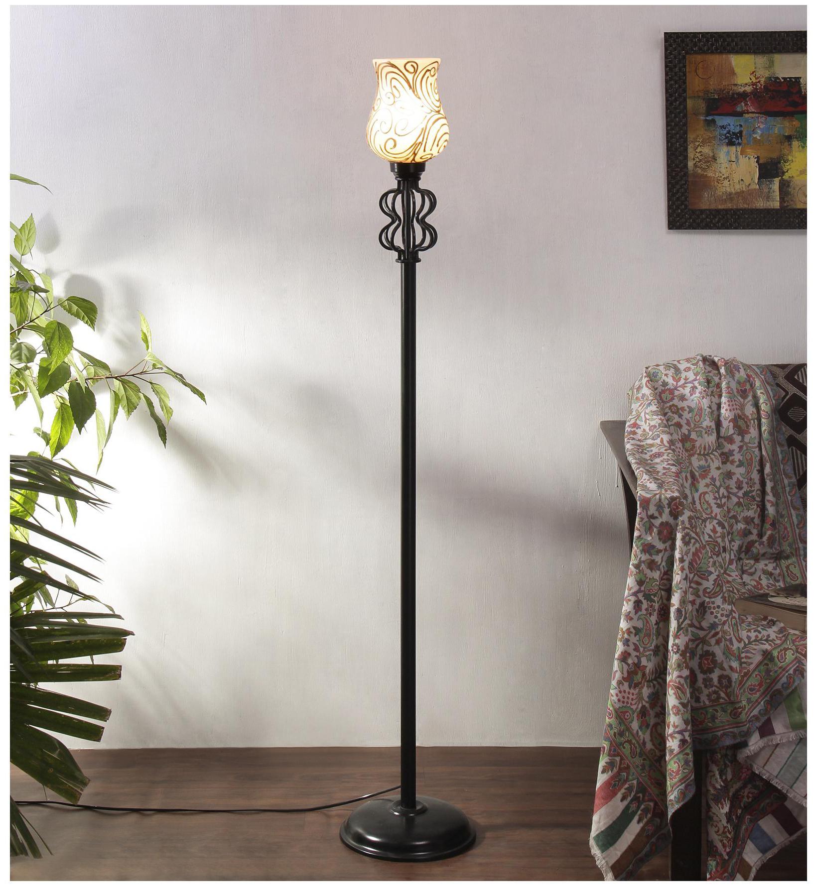 

Devansh Iron Floor Lamp For Home Decor-Golden