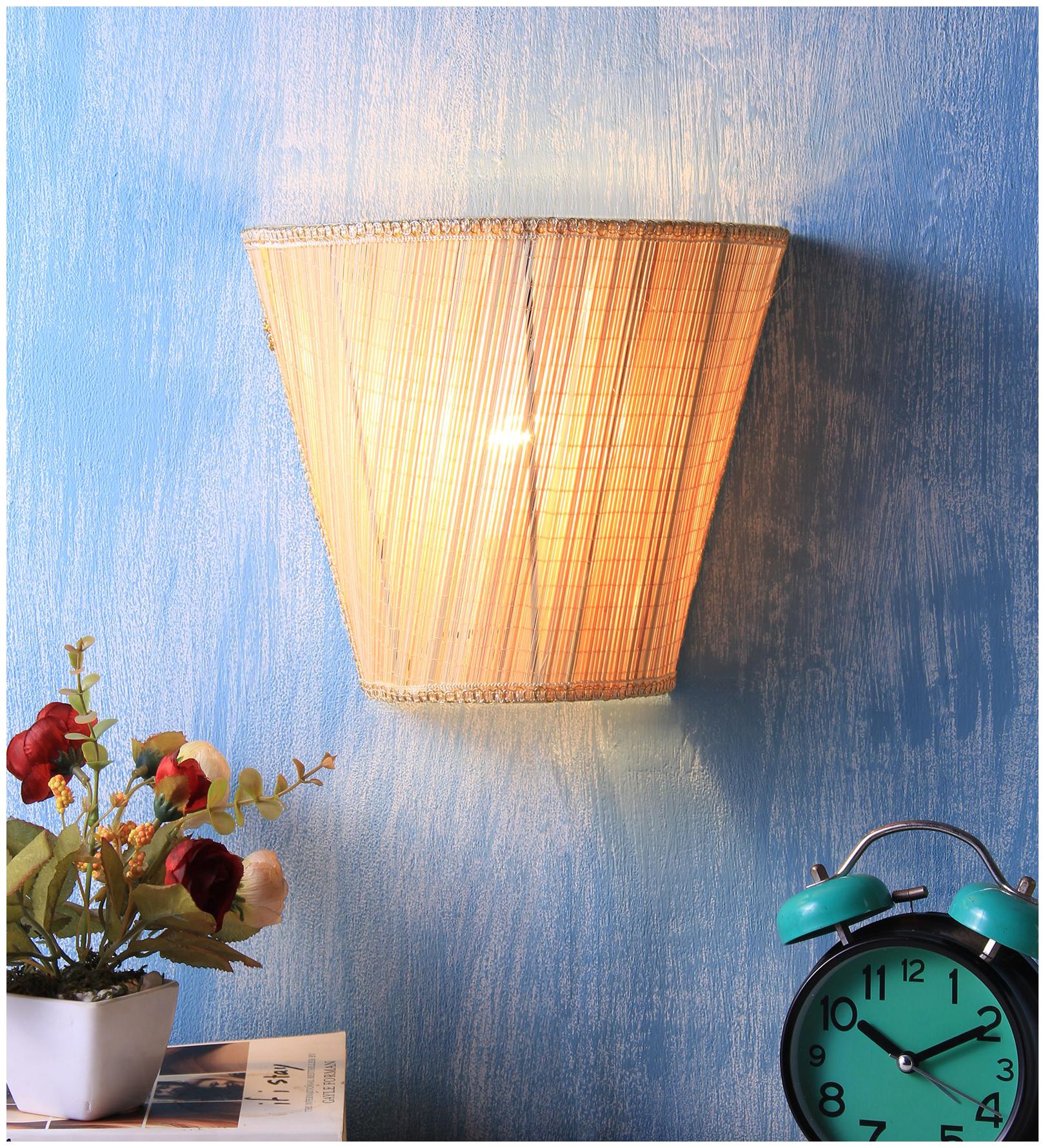

Devansh V Shape Bamboo Wall Light Fixture