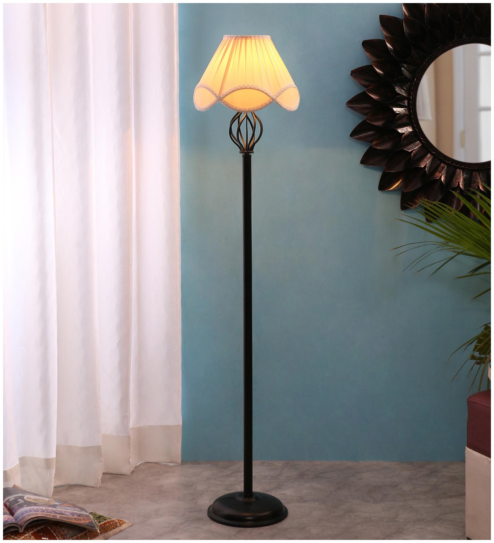 

Devansh Vintage Basket Stick Pipe Fashionable Wrought Iron Floor Lamp
