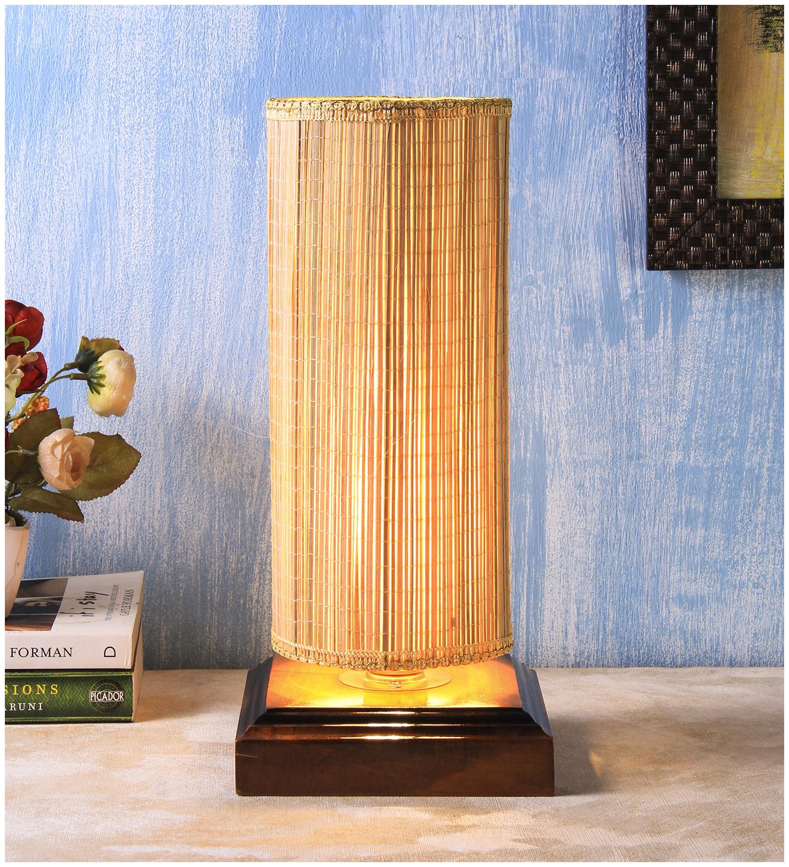 

Devansh Wood Cylindrical Bamboo Table Lamp