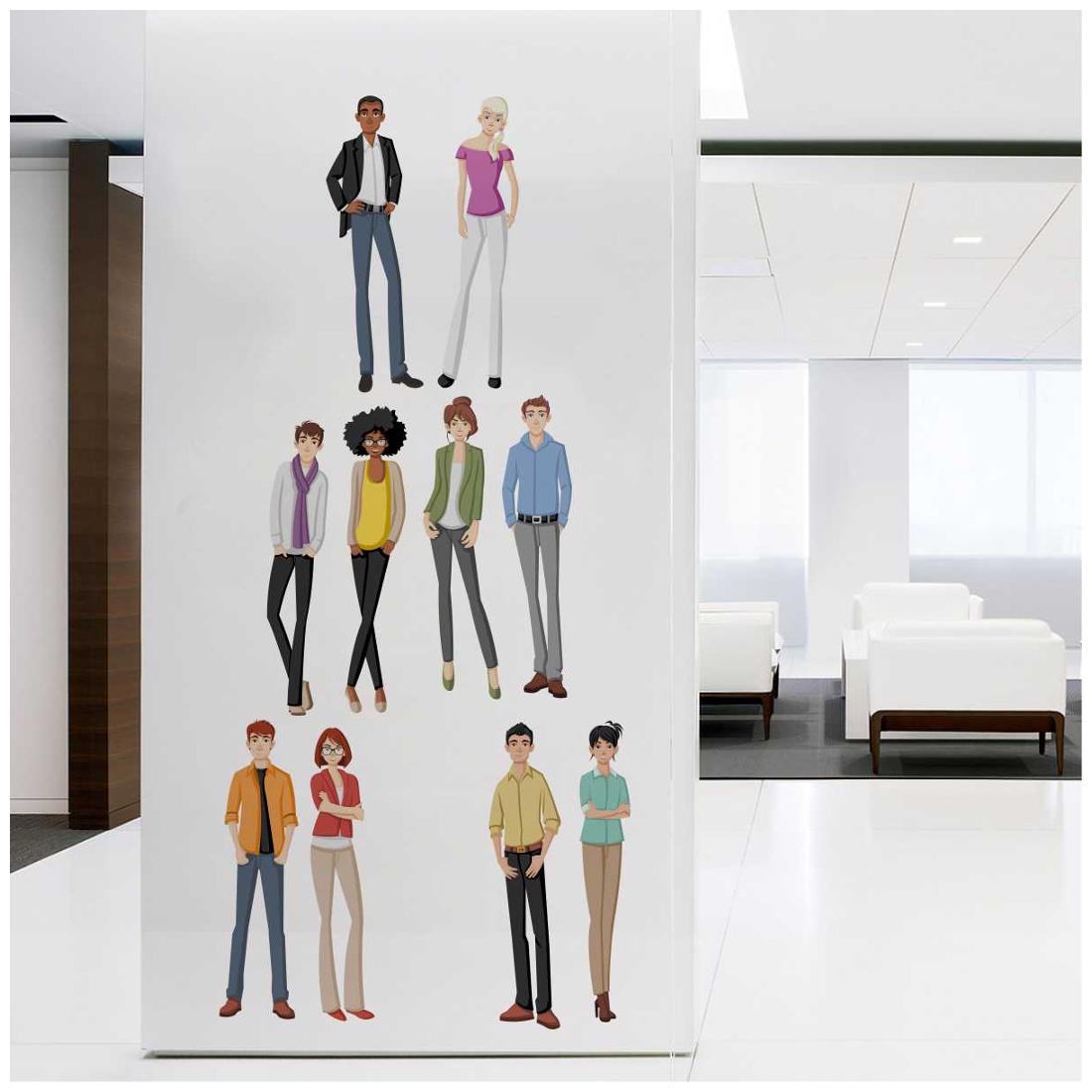 

Rawpockets Wall Stickers Different Ethnic People Wall Decal Sticker