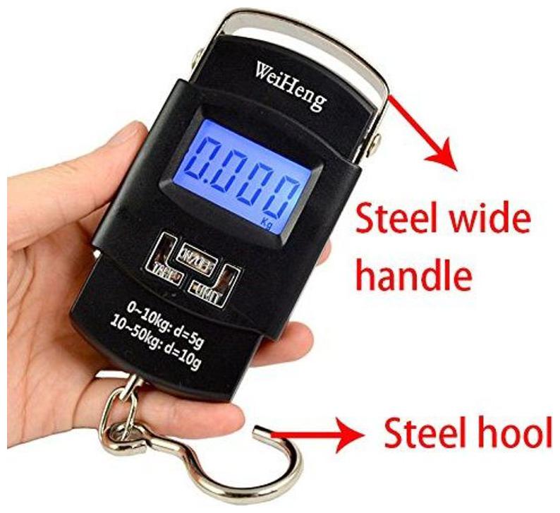 

Digital 50kg Portable Hanging Luggage Kitchen Weighing Scale