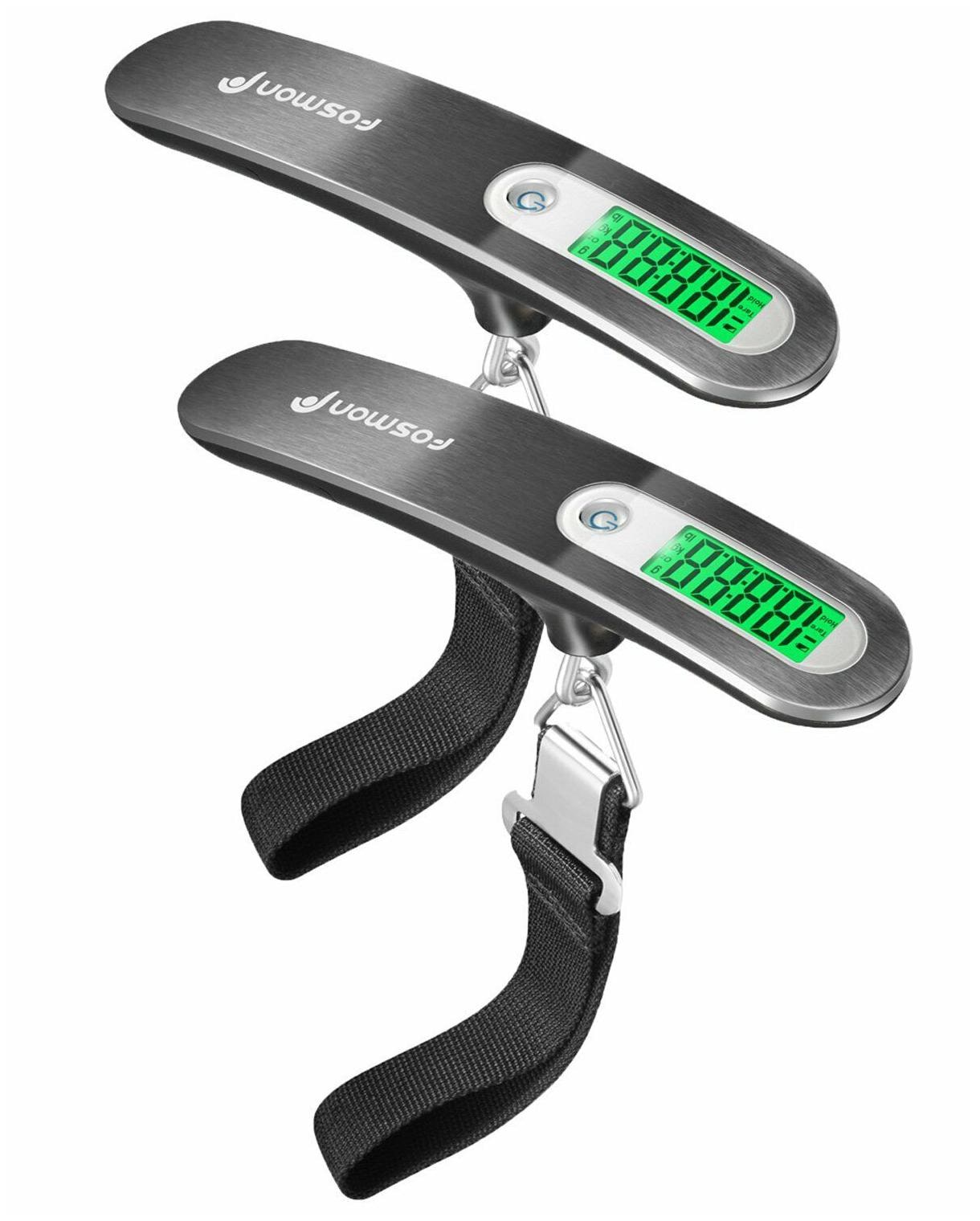 

Digital Luggage Scale (2 Pack) Fosmon Stainless Steel Digital Hanging Luggage W