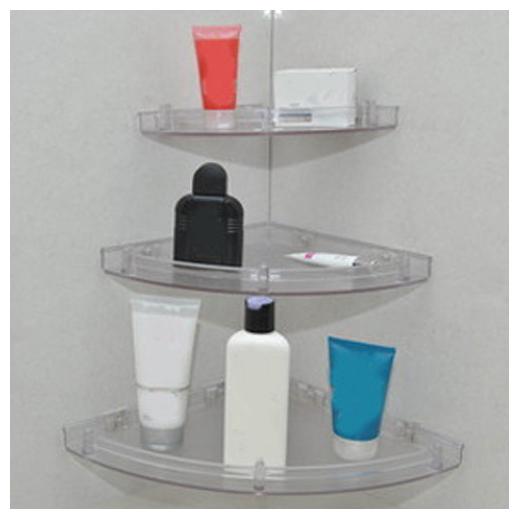 Digiway-Acrylic Corner set of 3 Pcs-(Size- 5"x5", 7"x7", 9"x9")- Transparent/Clear- Pack of 1