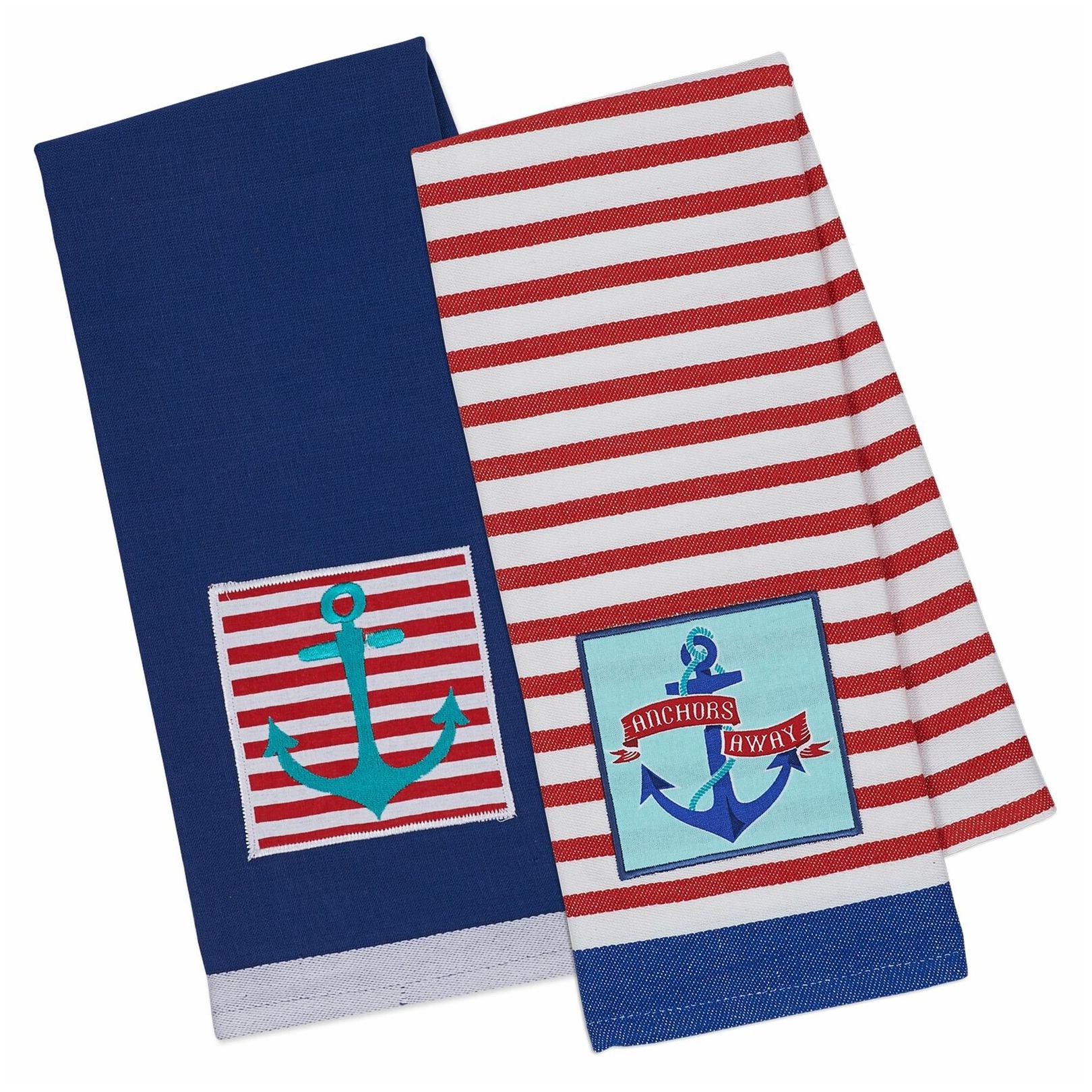 

DII Anchors Away Embellished Dishtowel