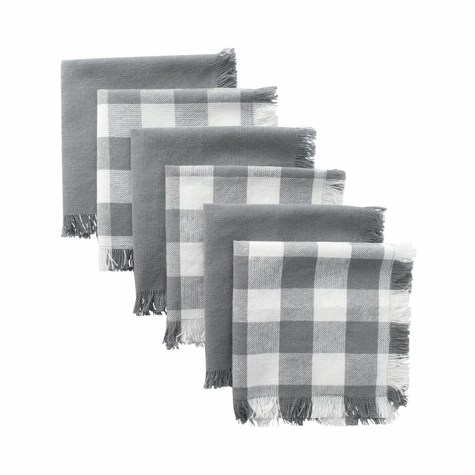 

DII Assorted Gray Heavyweight Fringed Dishcloth (Set of 6)