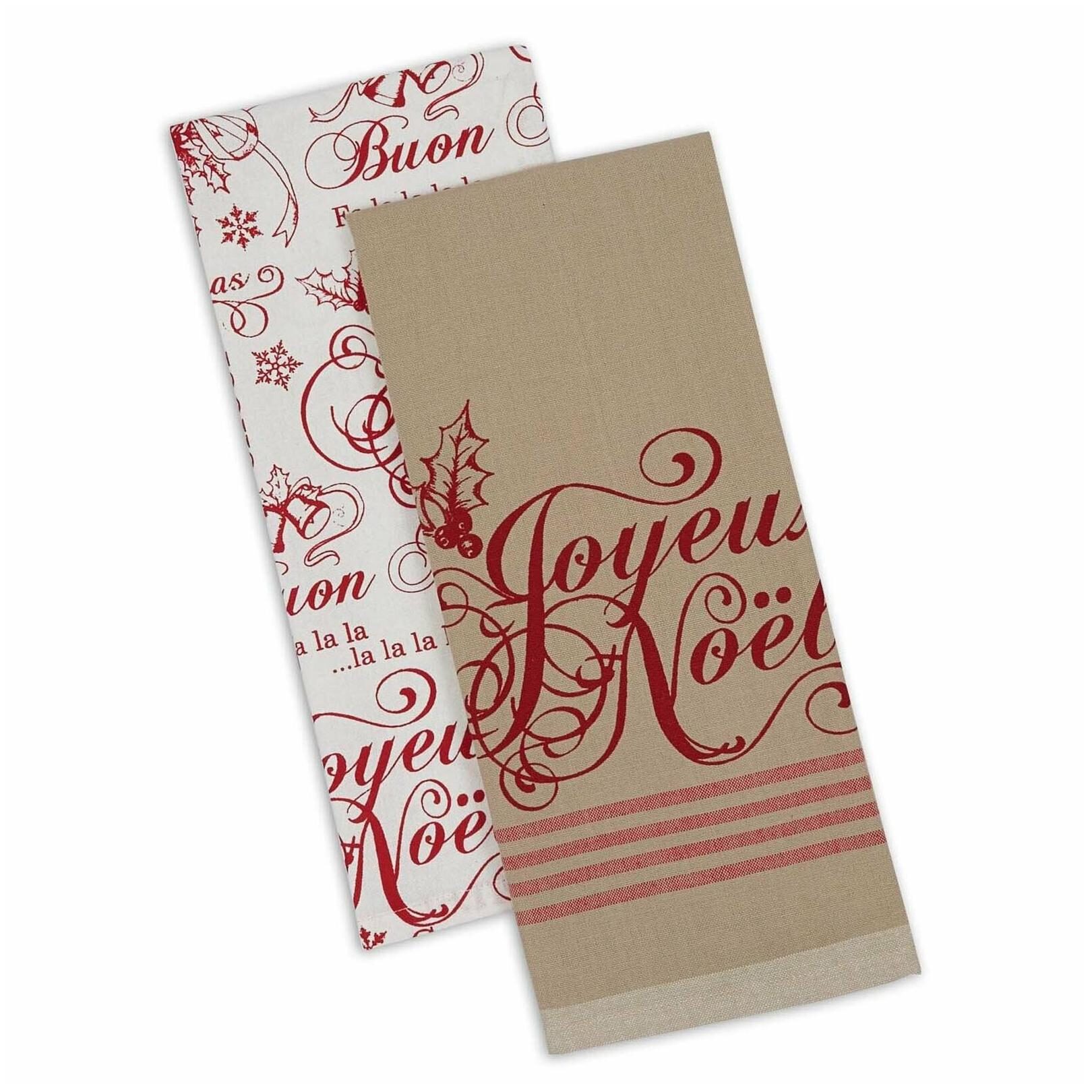 

DII Assorted Joyeux Noel Dishtowel (Set of 2)