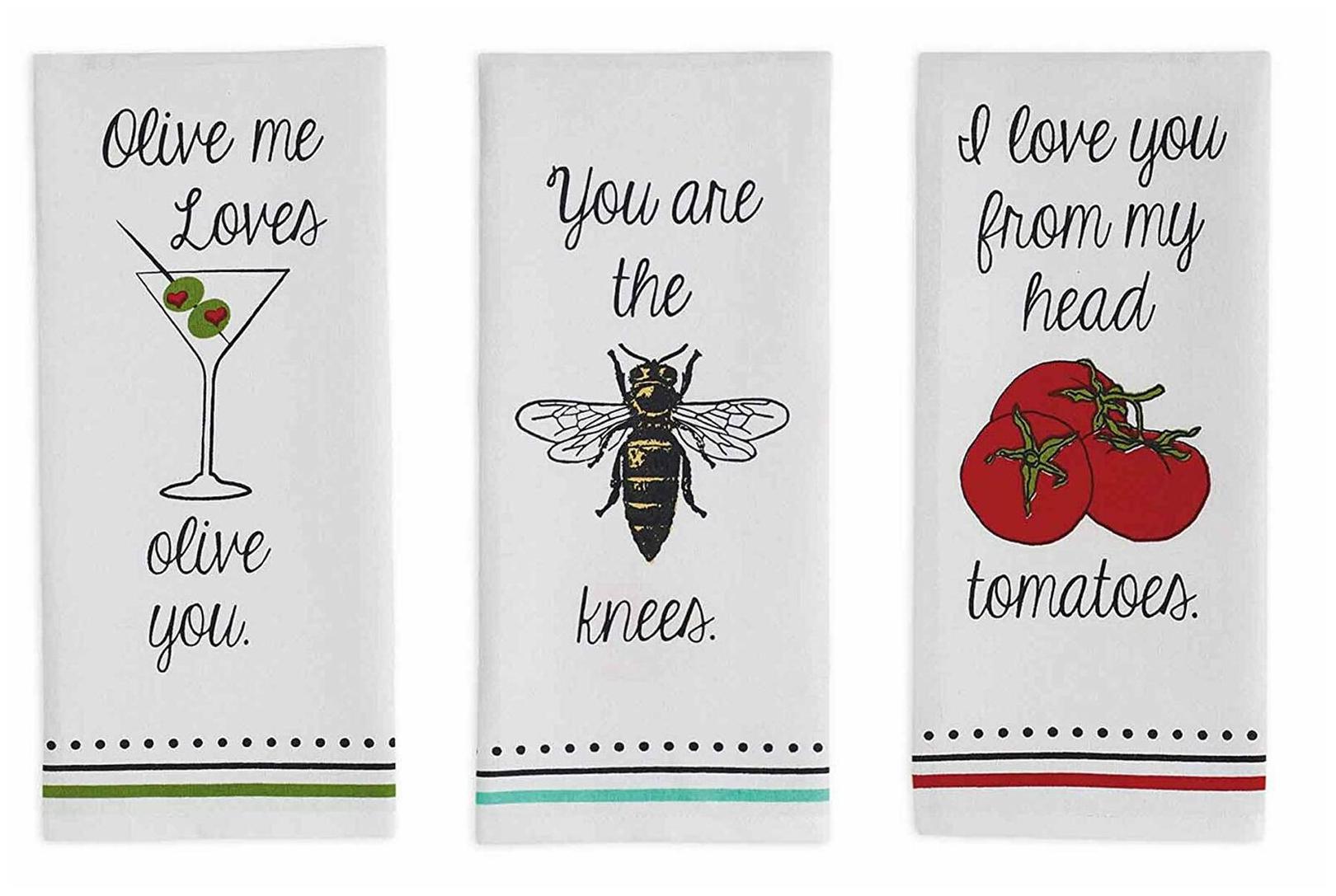 

DII Assorted Love You Prnt Dishtowel (Set of 3)