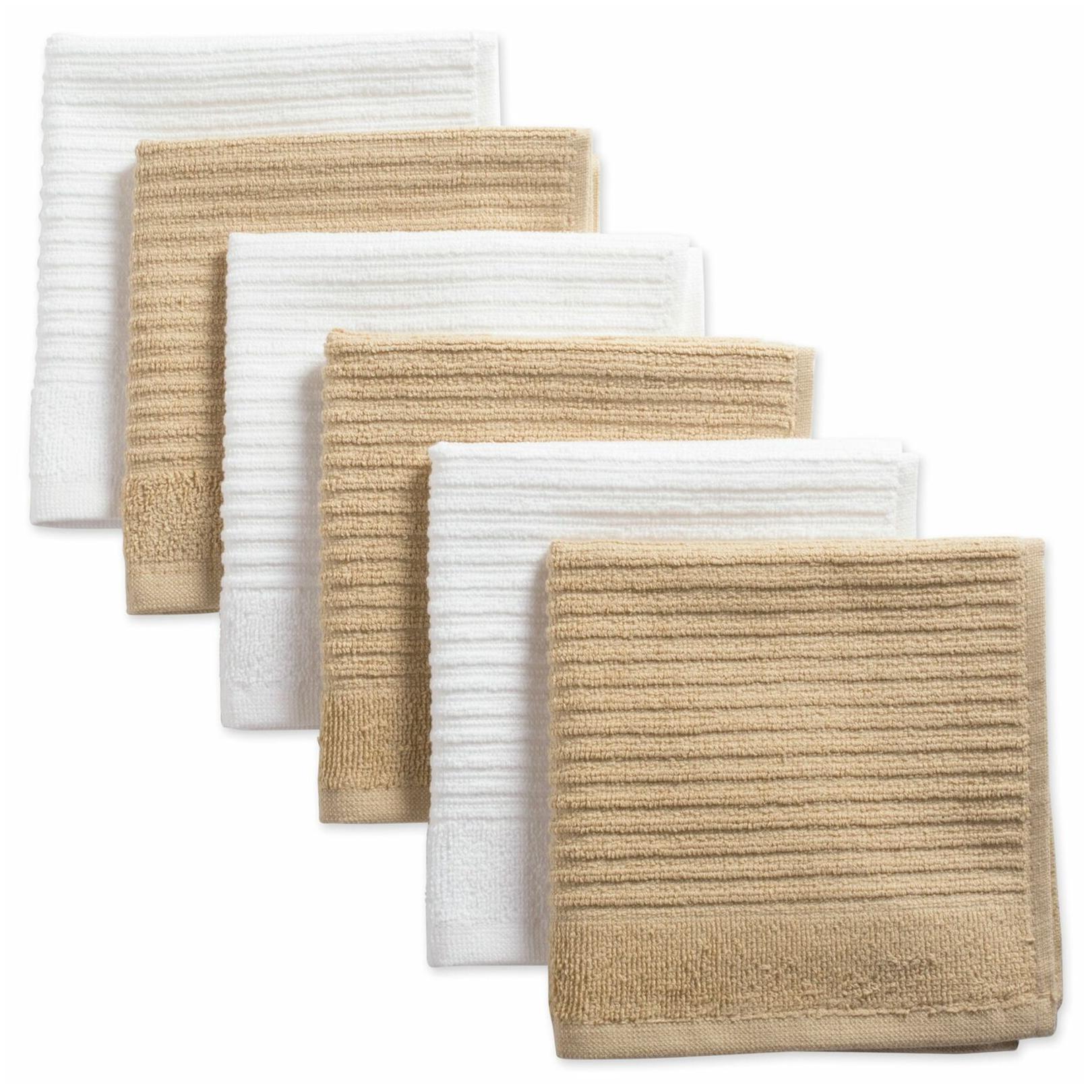 

DII Assorted Pebble Ribbed Terry Dishcloth (Set of 6)