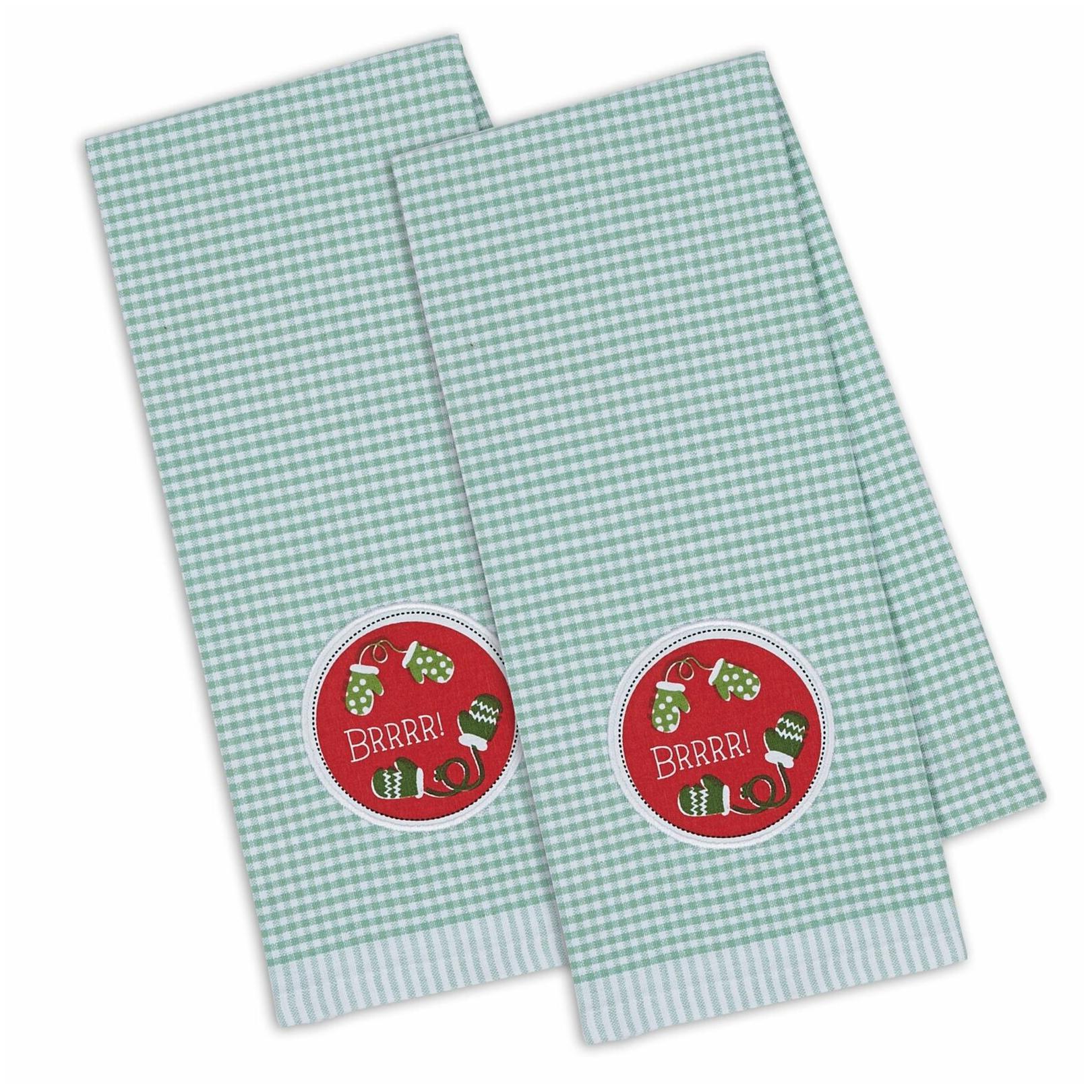 

DII Brrrr Mittens Embroidered Dishtowel