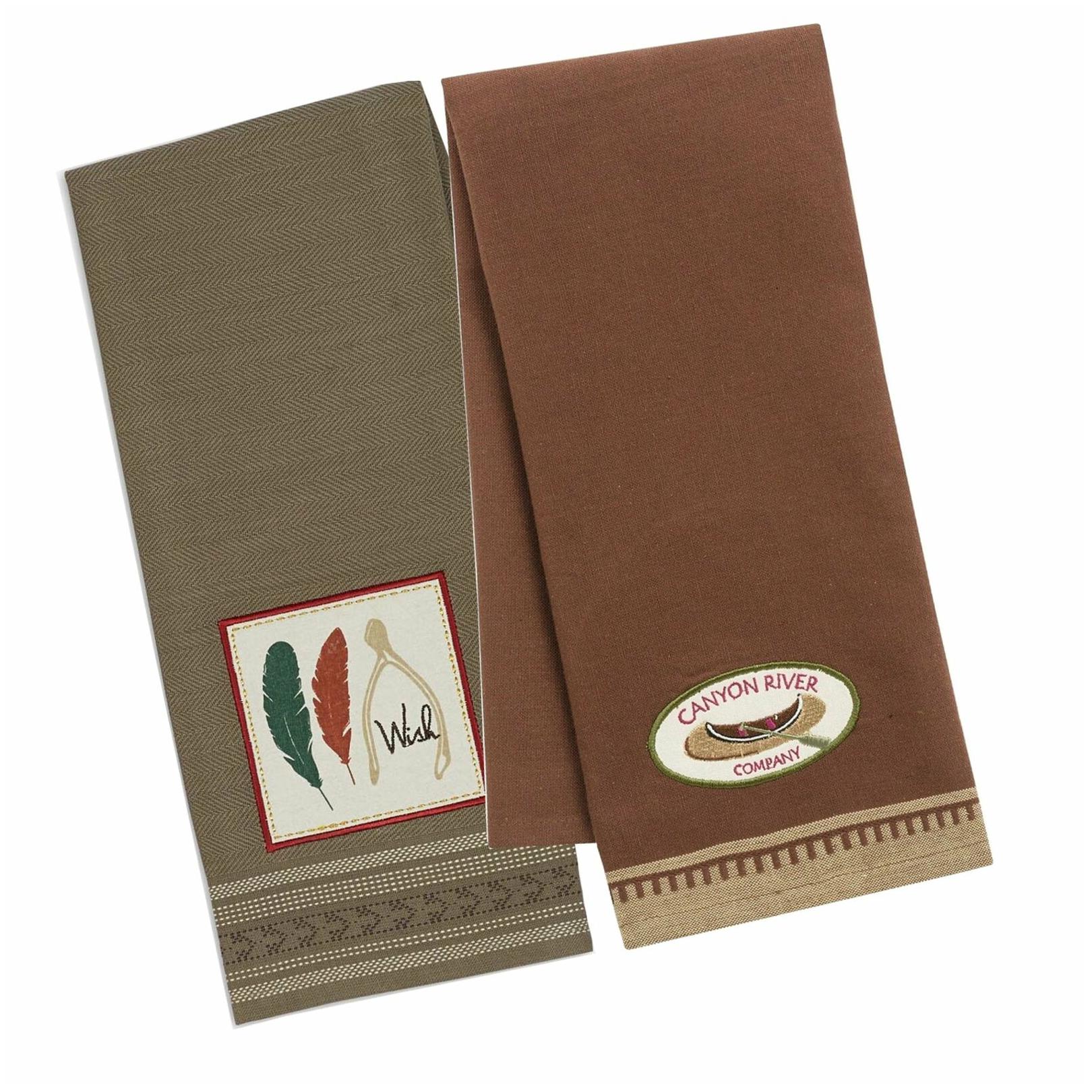 

DII Canoe And Fish Dishtowel Set With Applique (Set of 2)