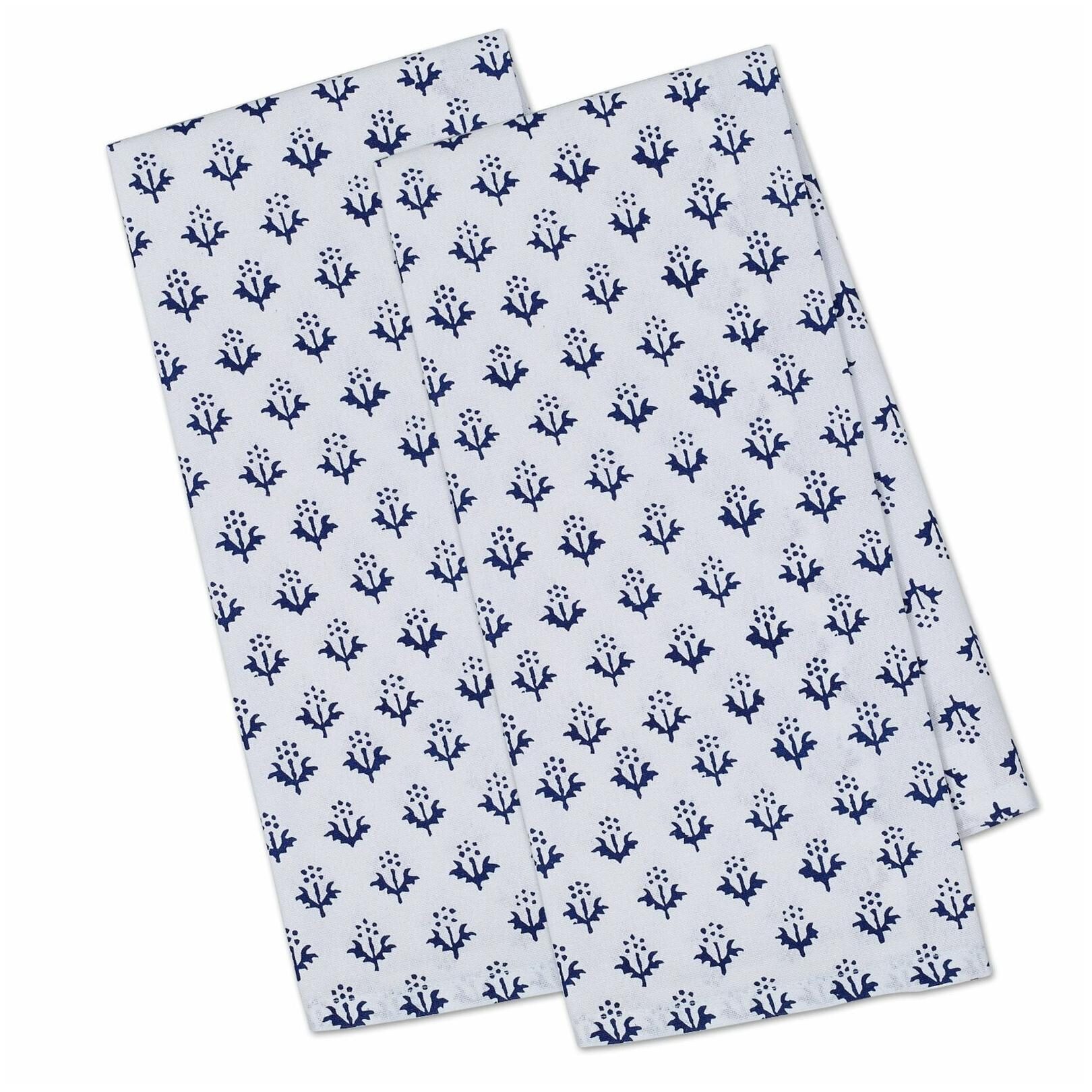 

DII Flower Stamp Printed Dishtowel