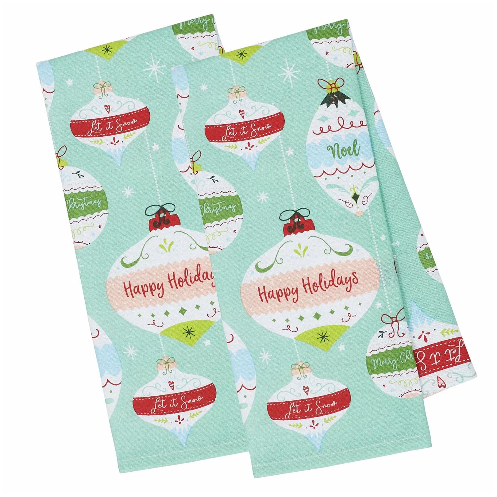 

DII Holiday Ornaments Printed Dishtowel