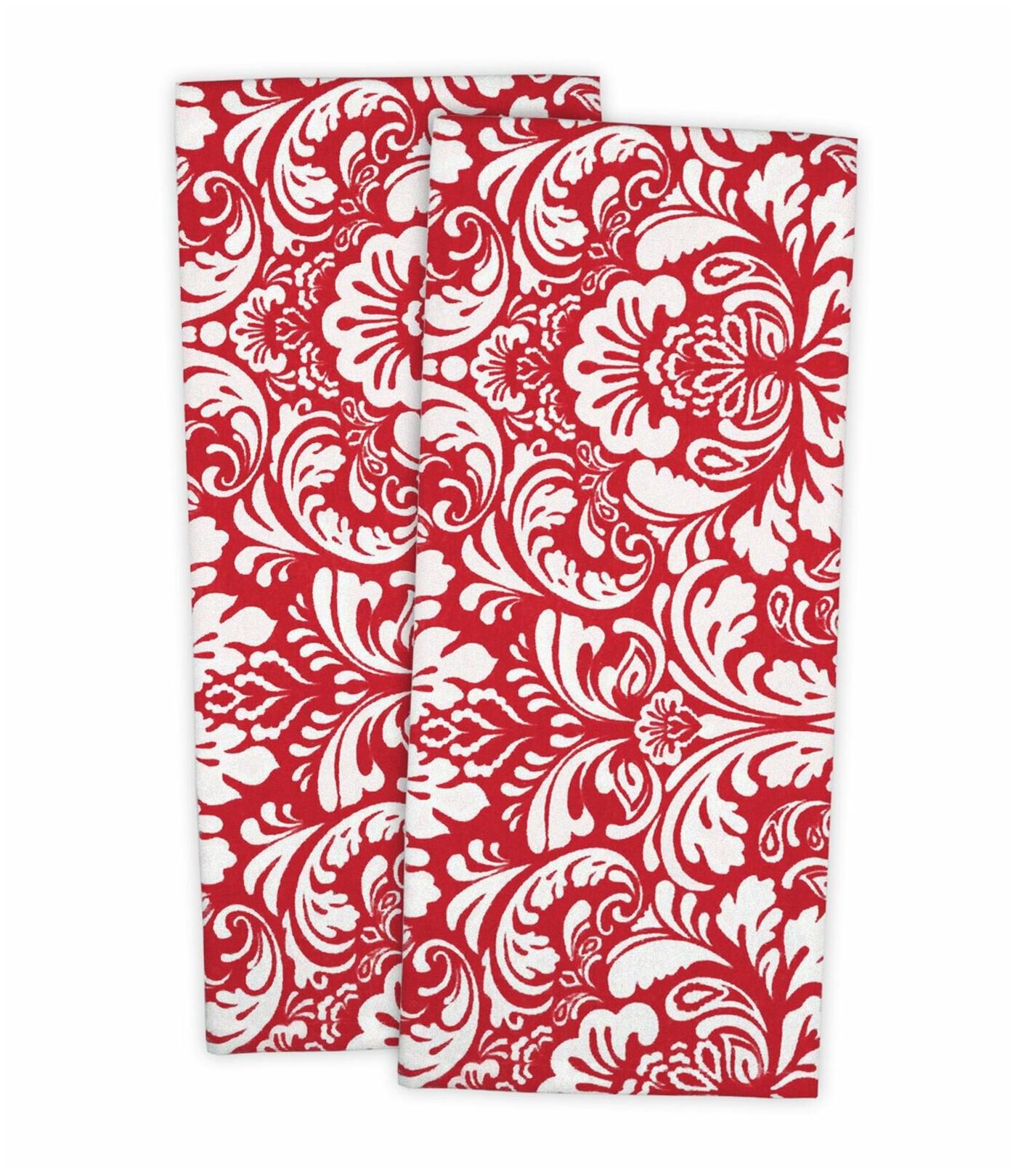 

DII Red Damask Dishtowel (Set of 2)