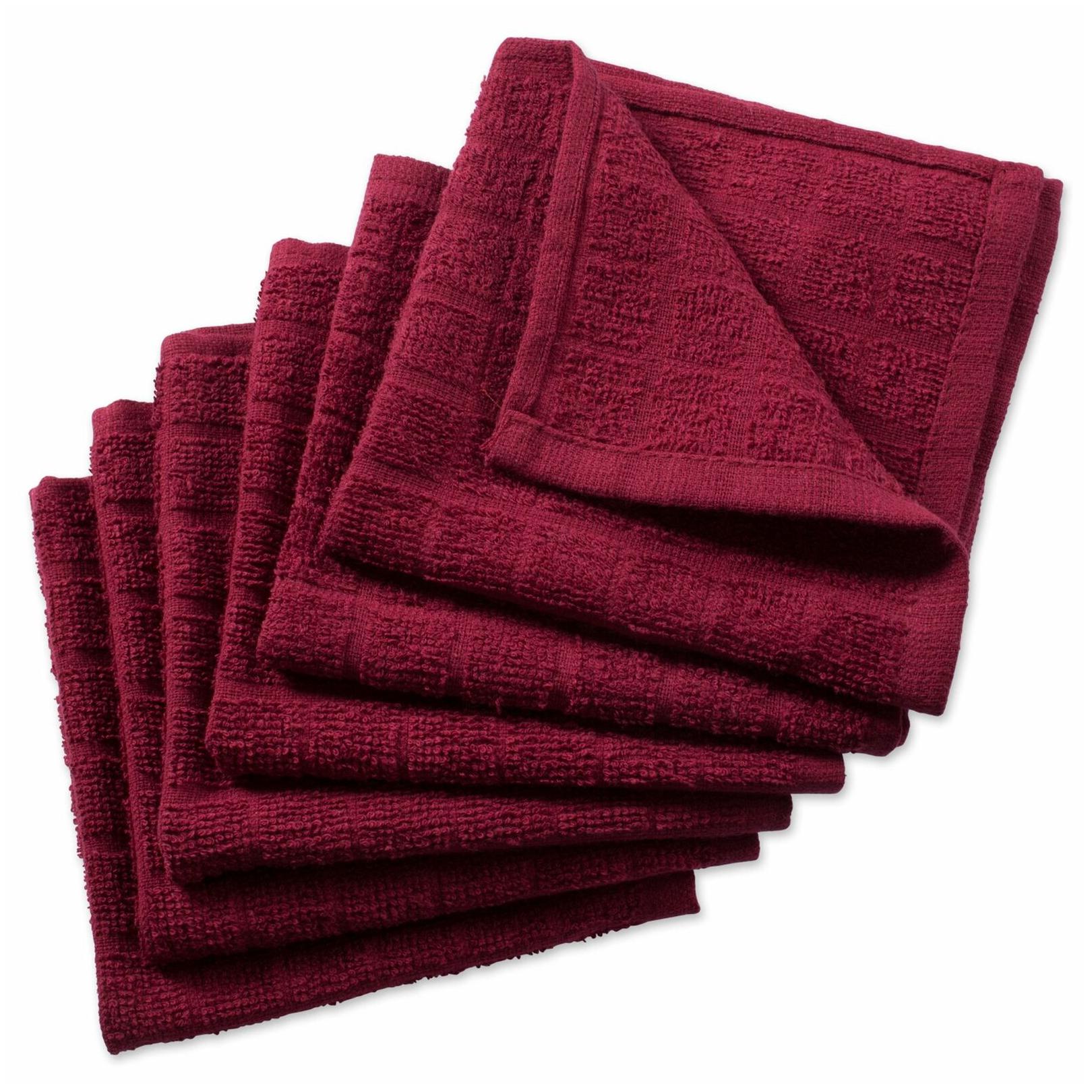 

DII Solid Wine Windowpane Terry Dishcloth (Set of 6)