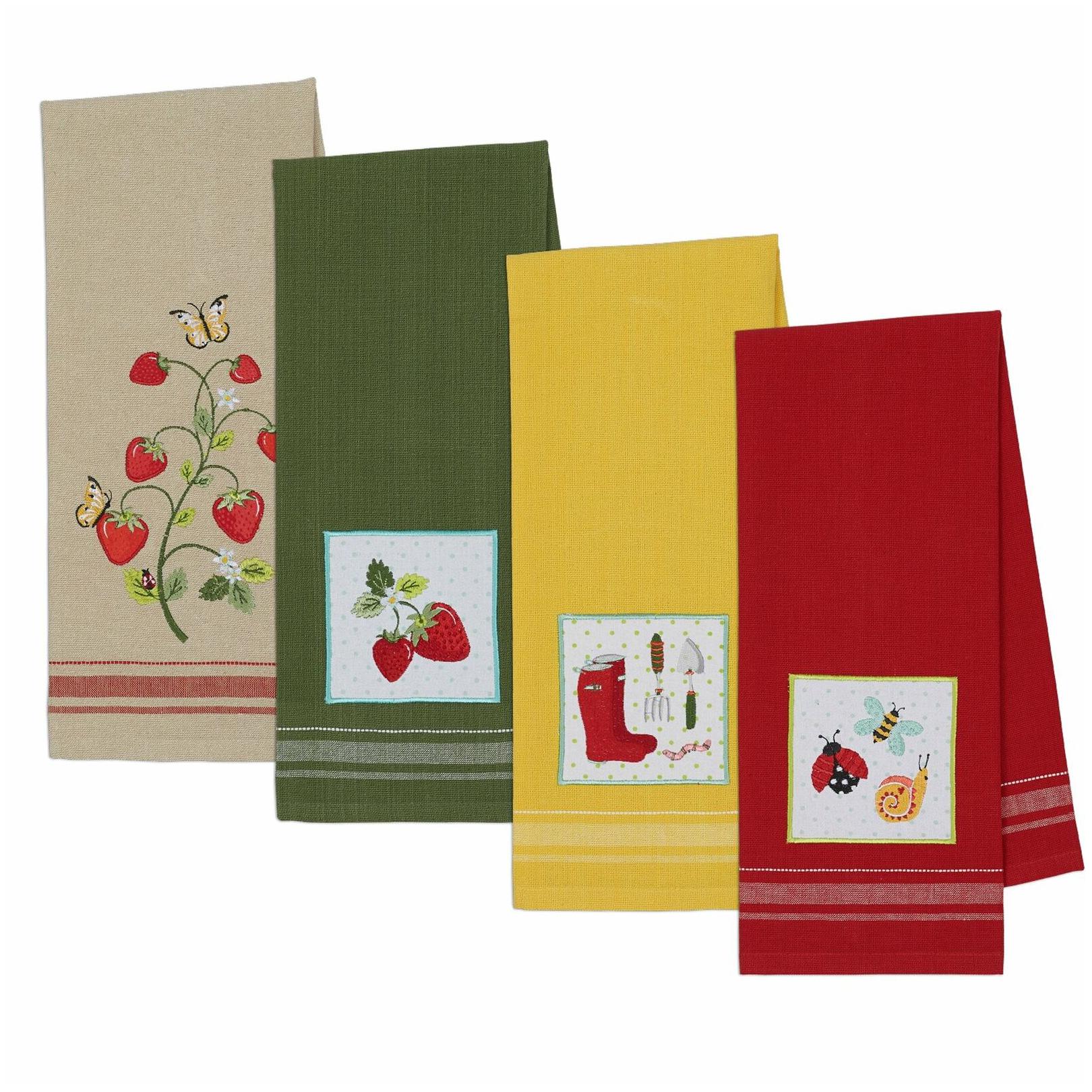 

DII Strawberry Patch Embellished Dishtowel