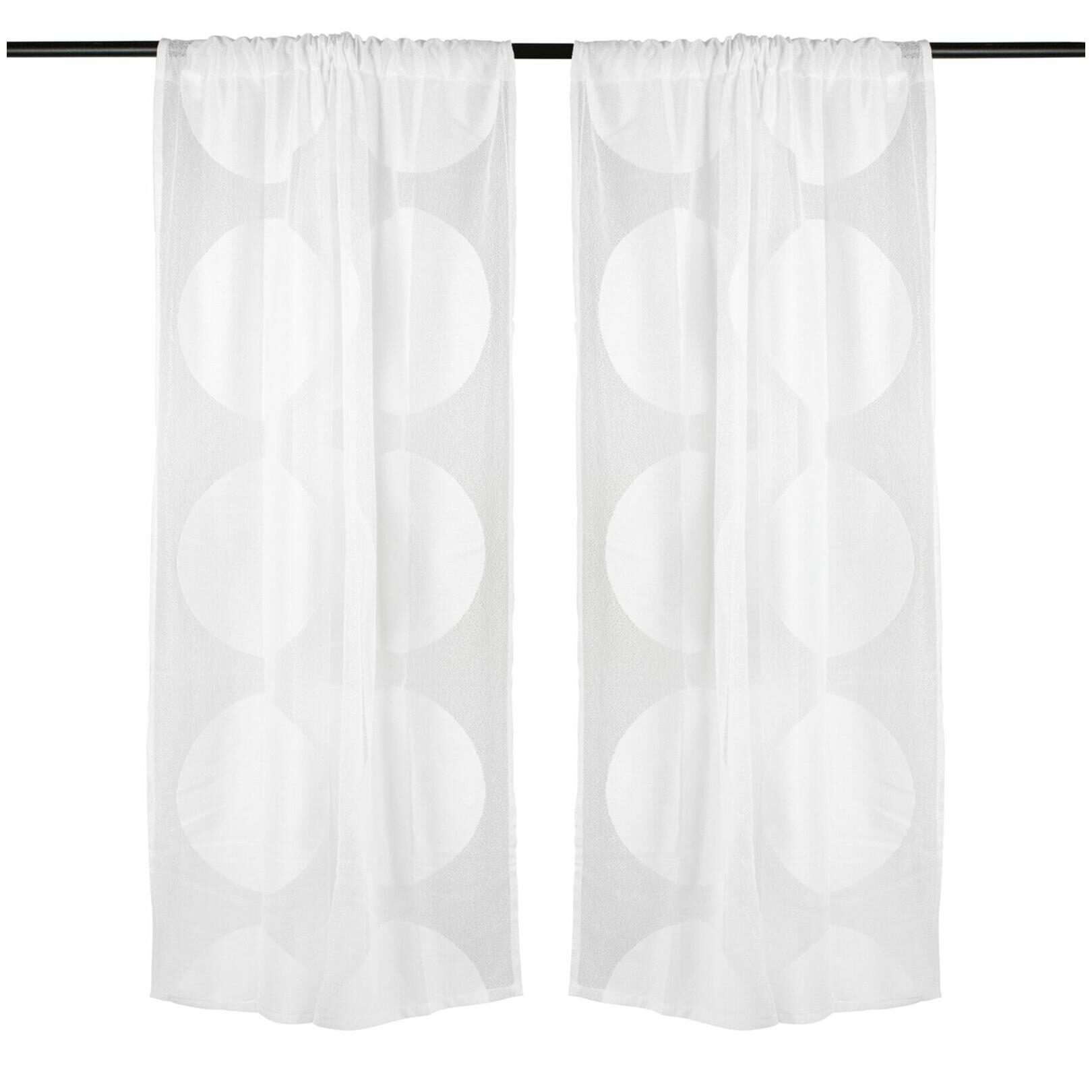 

DII White Lace Circle Window Curtain (Set of 2)