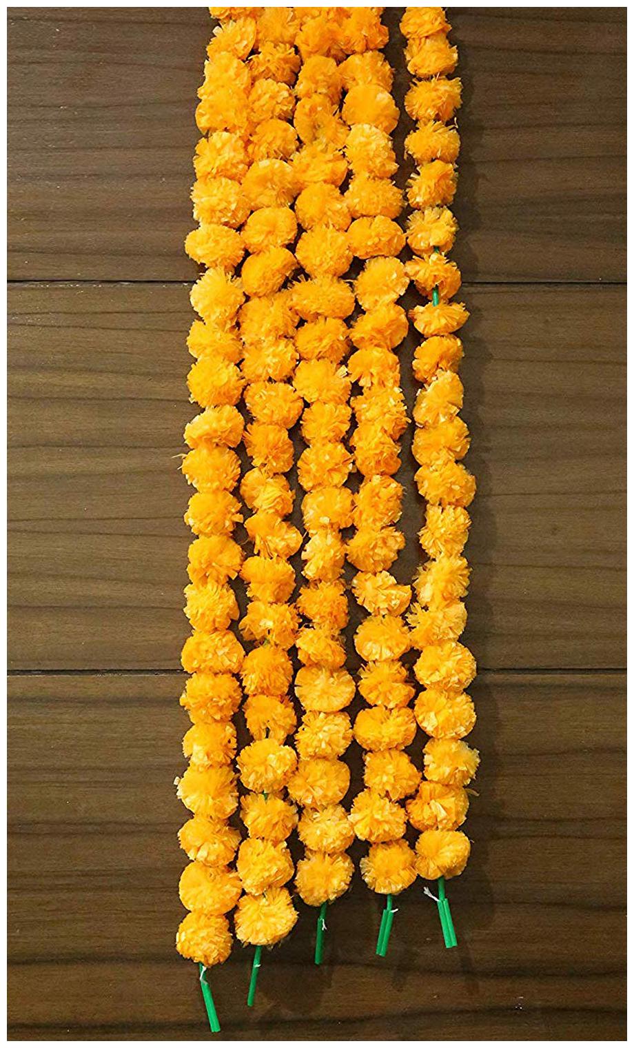 

DilSe Artificial Marigold Flower Strings (Yellow)