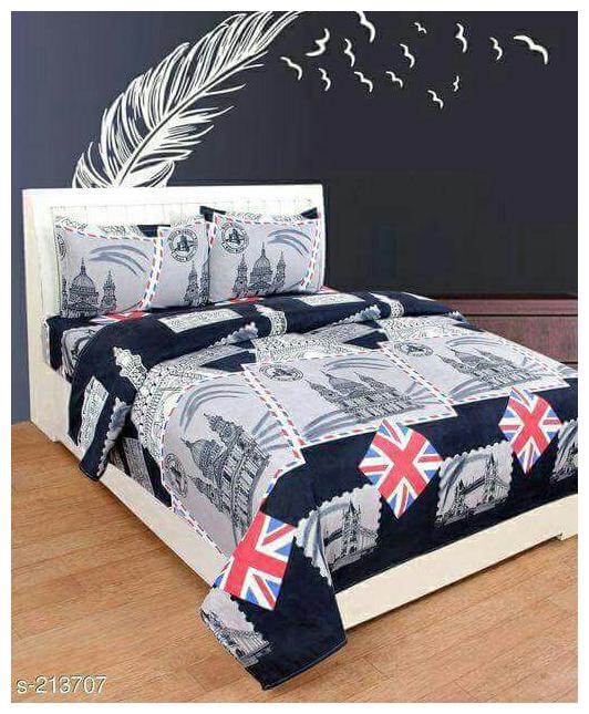 

DINGGA DECOR Cotton Printed Double Size Bedsheet 150 TC ( 1 Bedsheet With 2 Pillow Covers Multi )