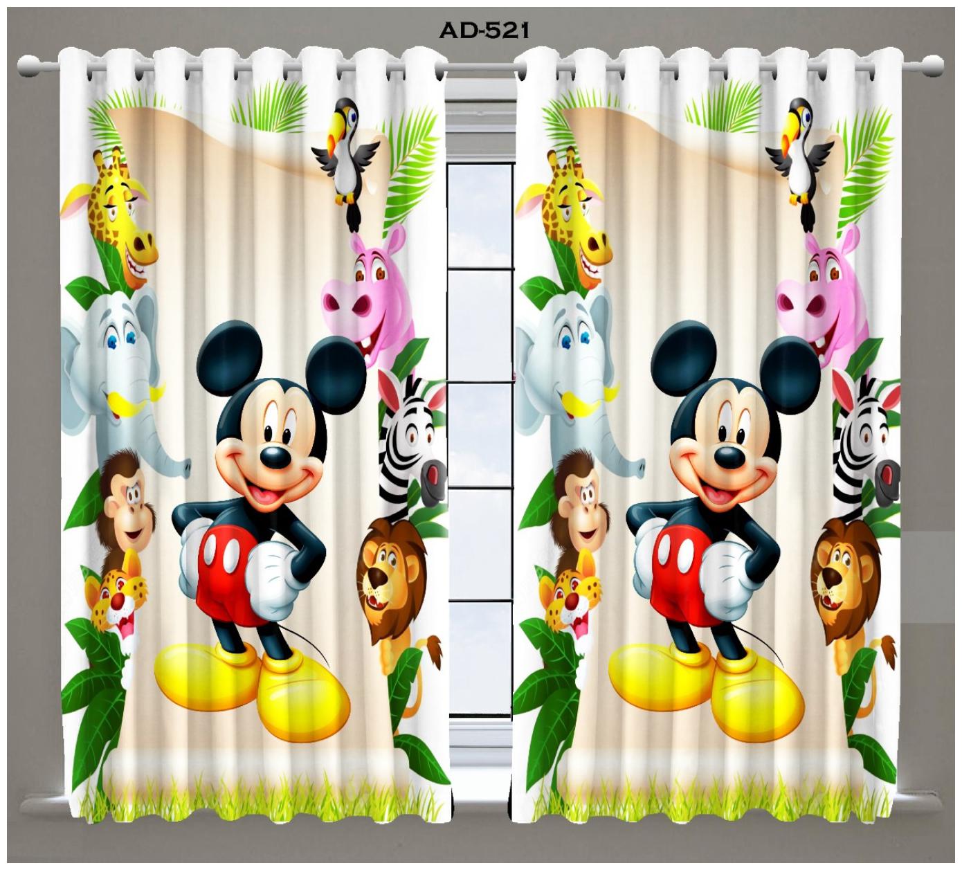 

DINGGA DECOR Polyester Window Blackout Multi Regular Curtain ( Eyelet Closure Printed )