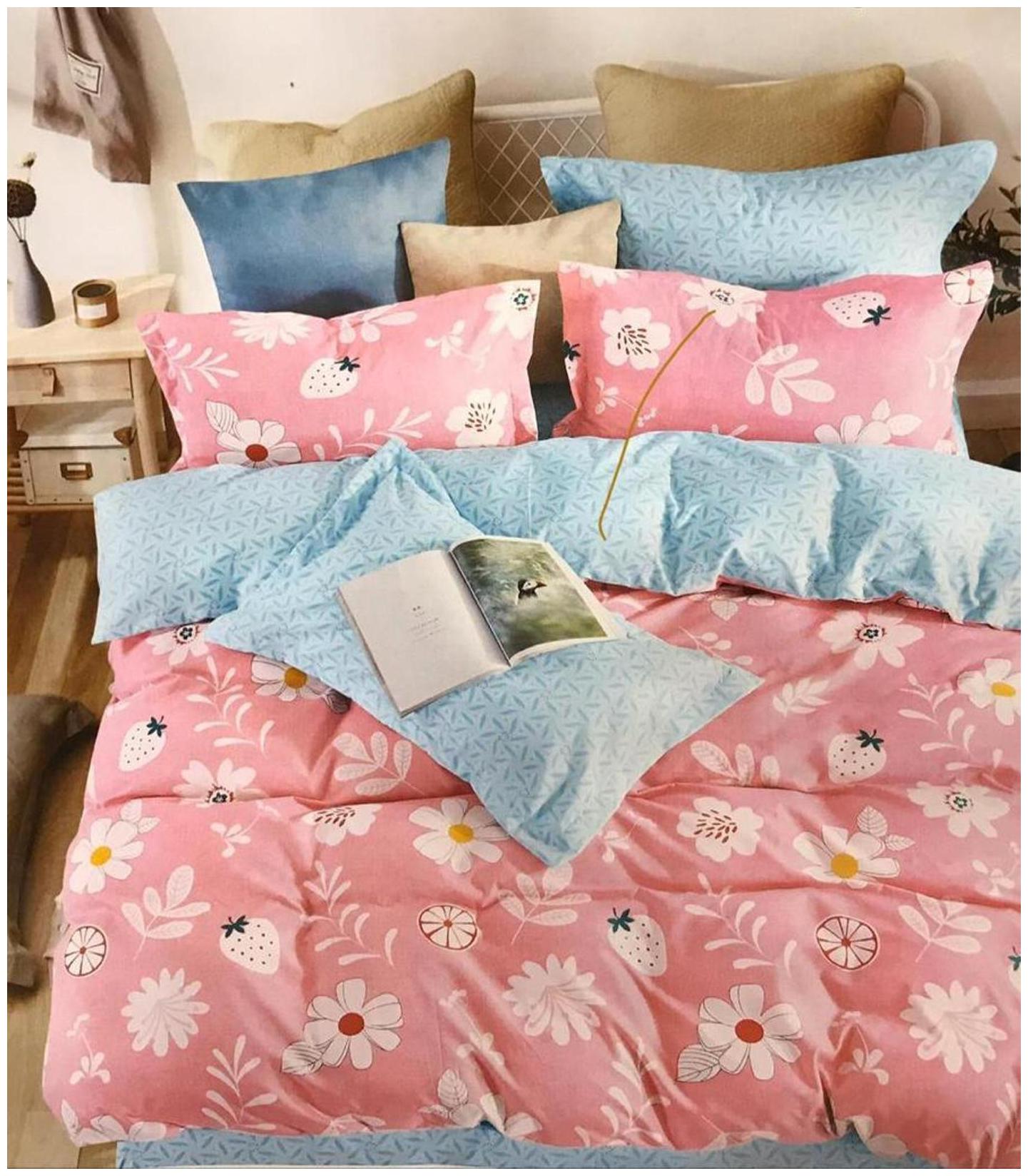 

DINGGA DECOR Cotton Printed Double Size Bedsheet 260 TC ( 1 Bedsheet With 2 Pillow Covers Pink )